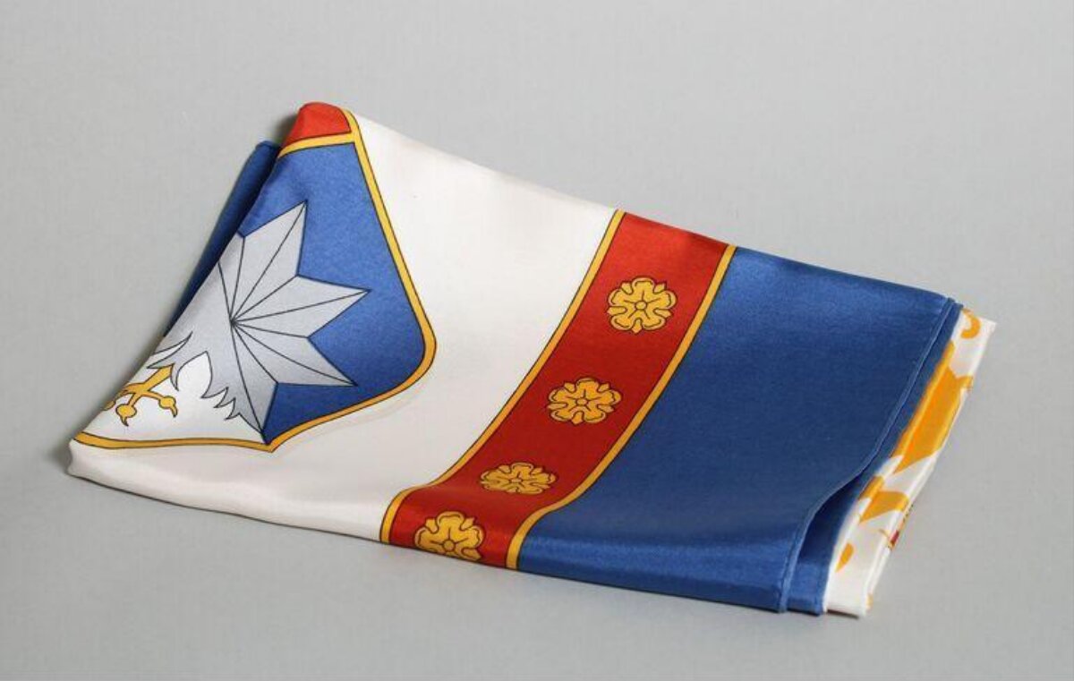 Folded Heraldic Flag