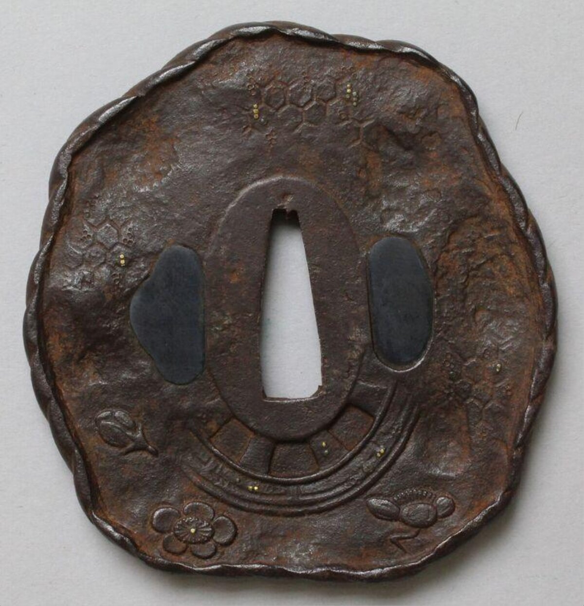 Antique Iron Japanese Sword Tsuba