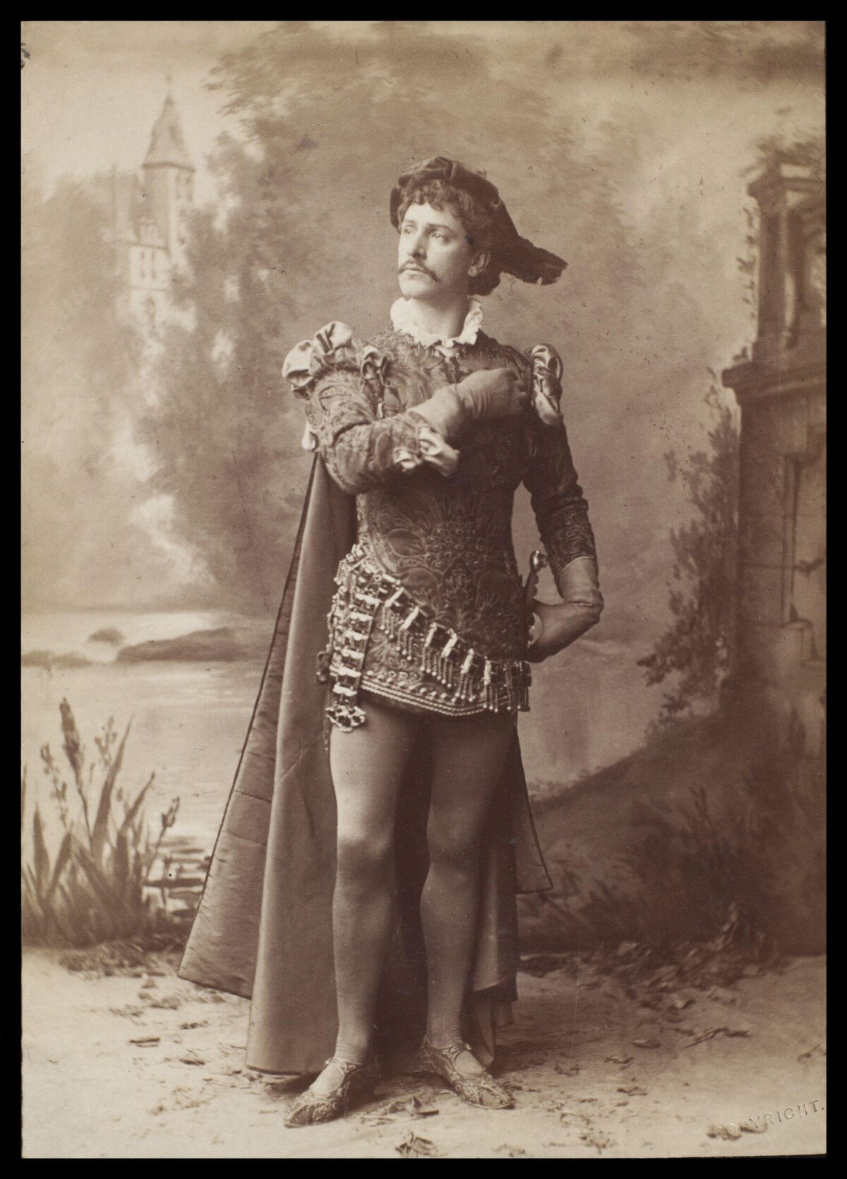 Vintage Portrait of Stage Actor in Period Costume