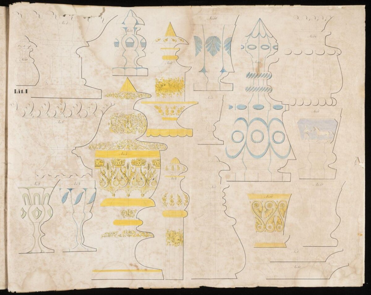 Ornamental Vase Design Sketches