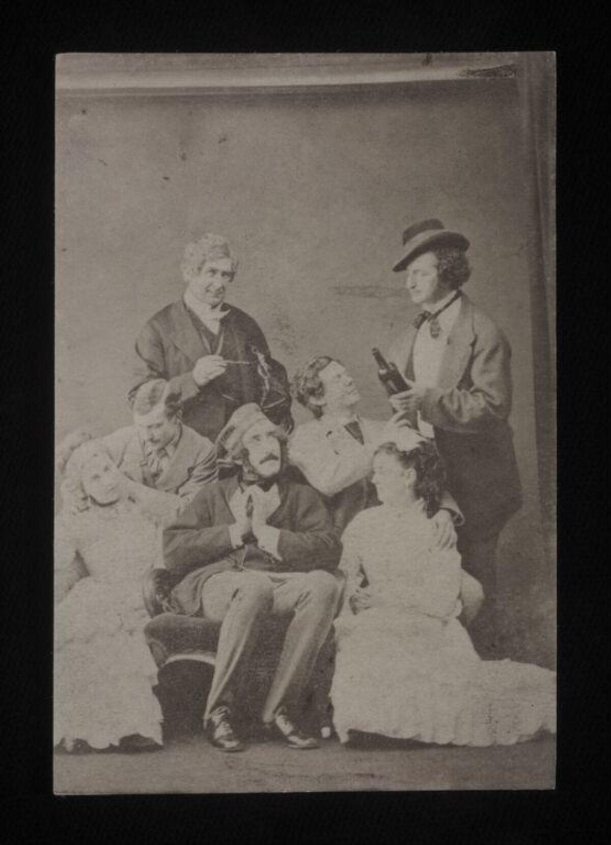 Vintage Theater Cast Group Portrait