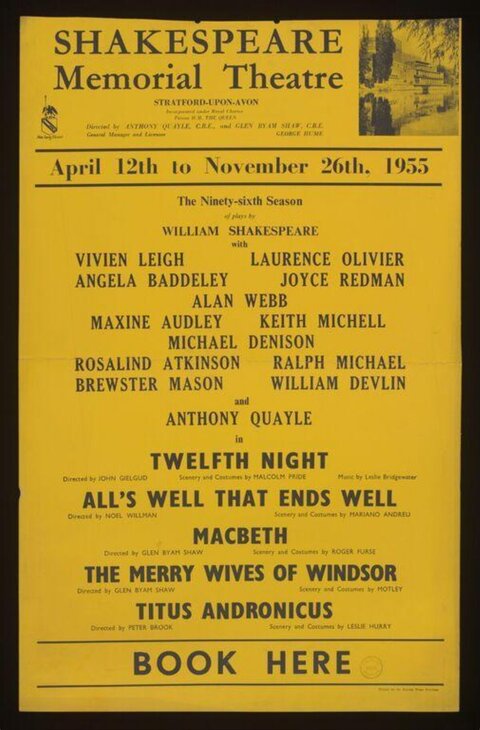 1955 Shakespeare Theatre Season Poster