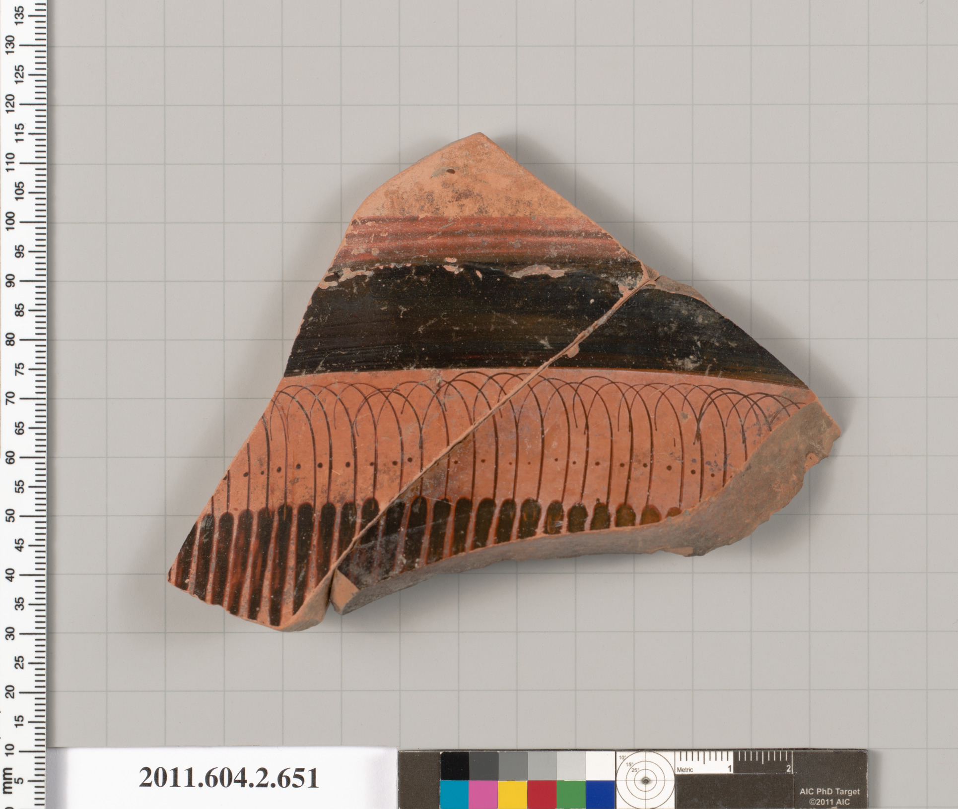 Ancient Painted Pottery Shard