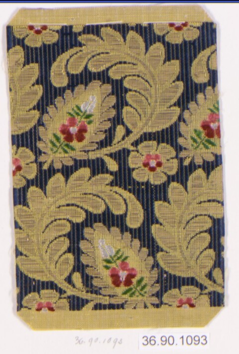 Antique Floral Pattern Textile Sample