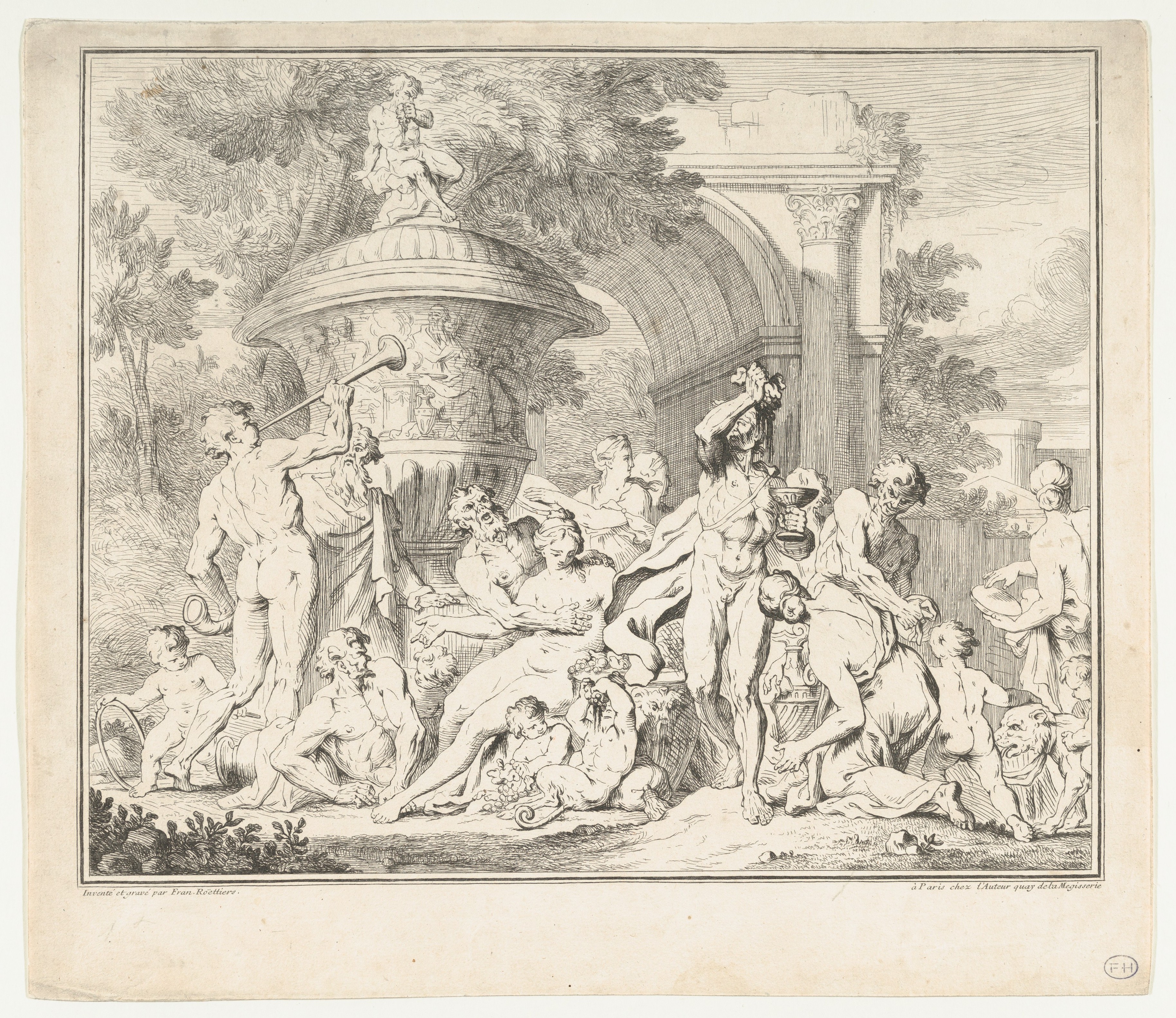 Bacchanal Feast Etching