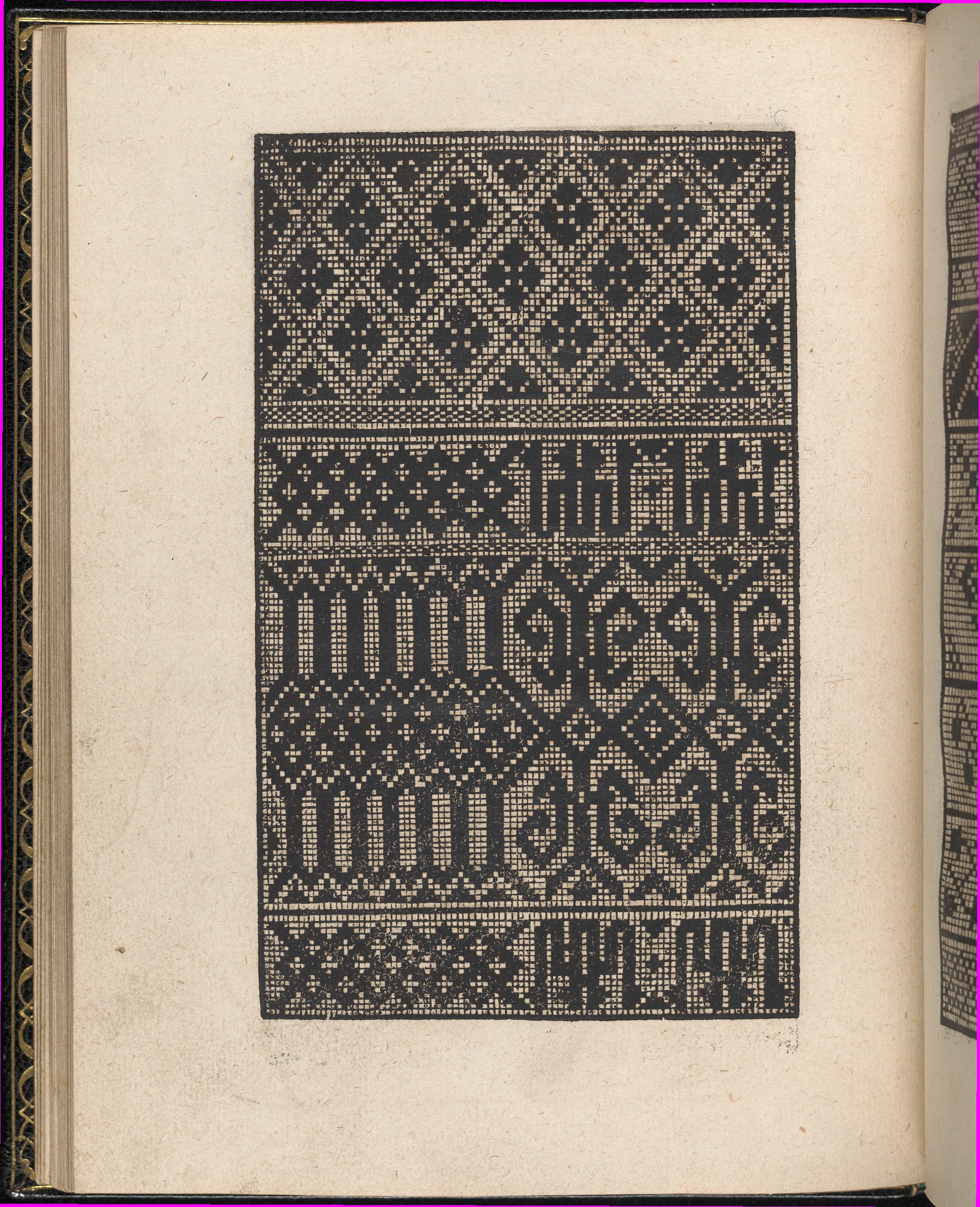 Vintage Black Geometric Lace Pattern