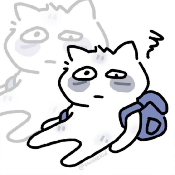 Tired Cat with Backpack