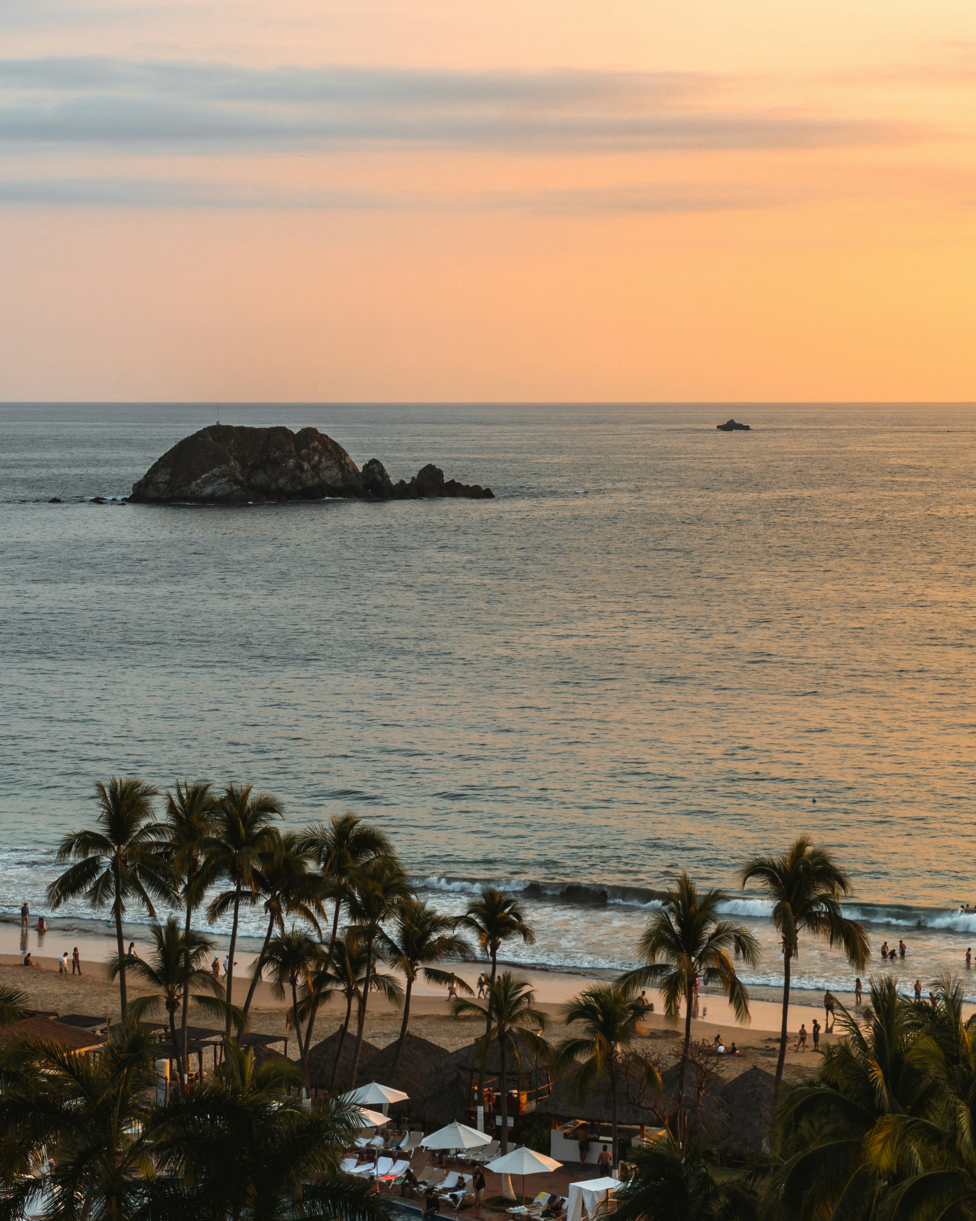 Sunset Coastal Beach View
