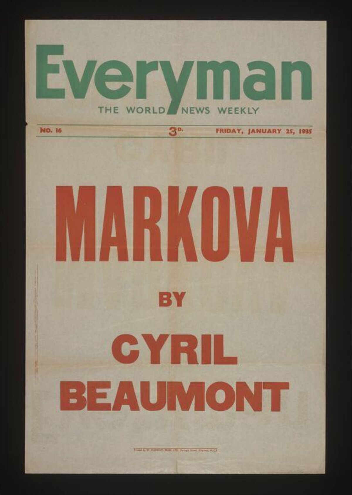 1935 Everyman News Weekly Cover