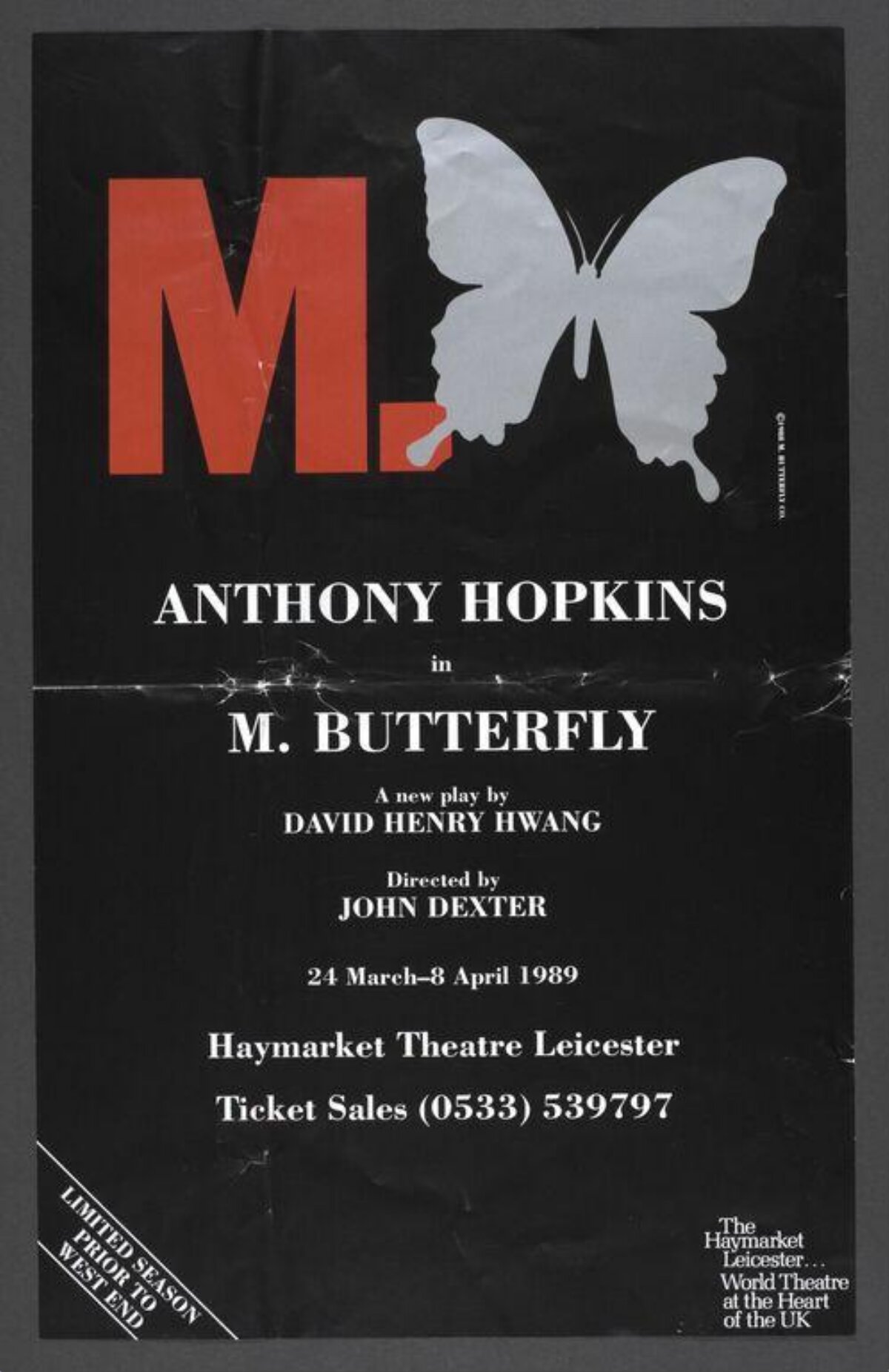 1989 M. Butterfly Play Poster