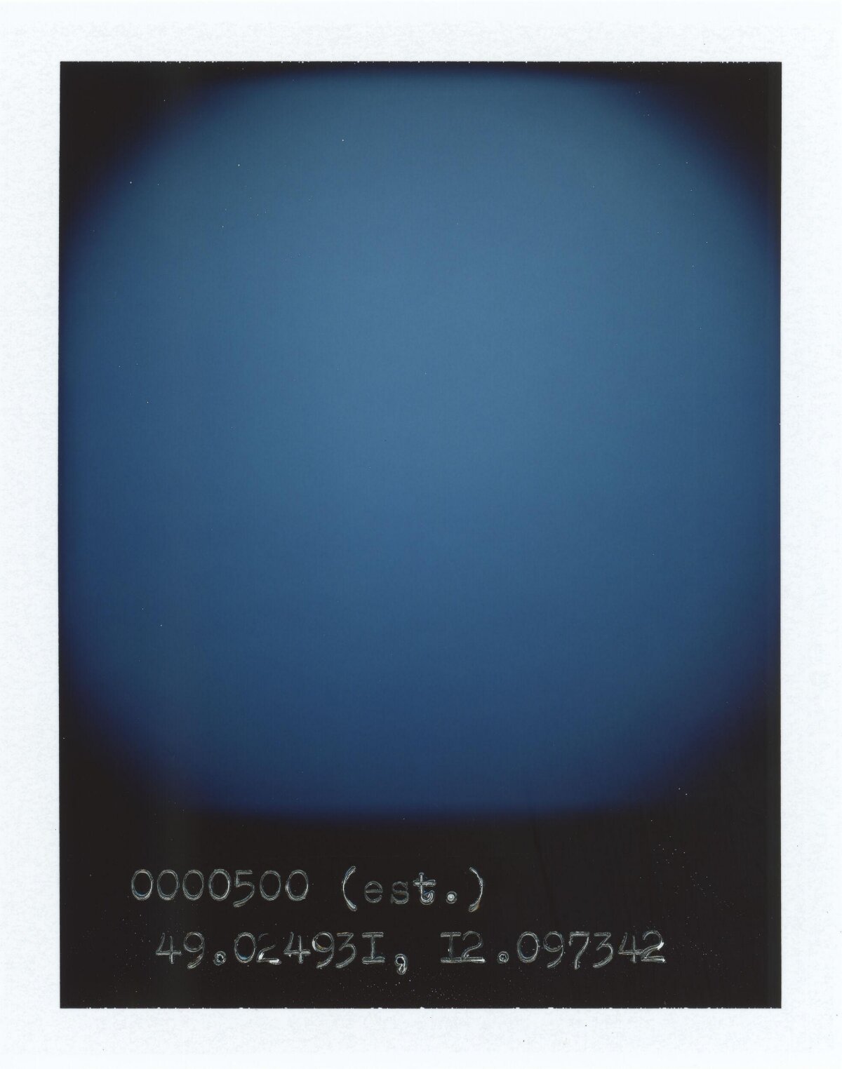 Blue Sky With Handwritten Coordinates