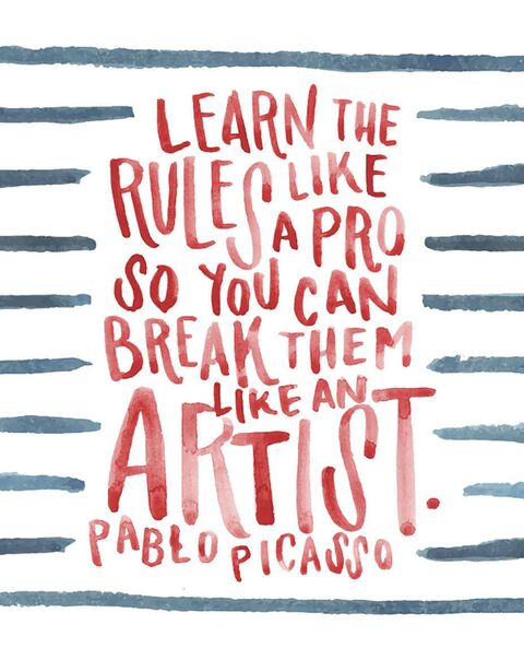 Pablo Picasso Inspirational Quote Art
