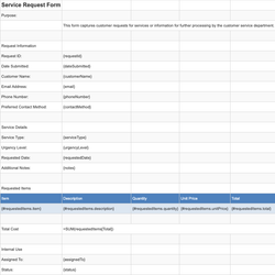 Service Request Form