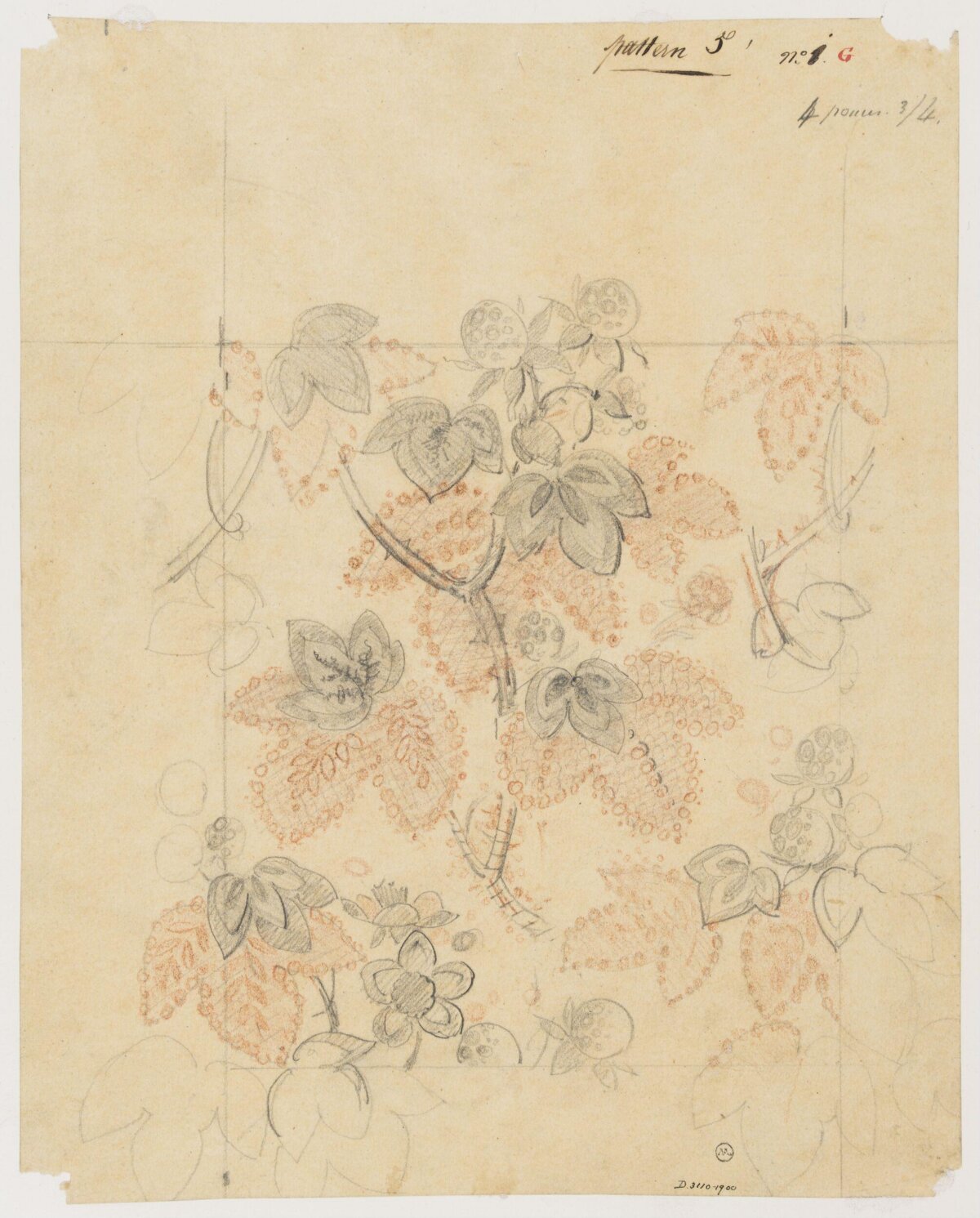 Botanical Pattern Design Sketch