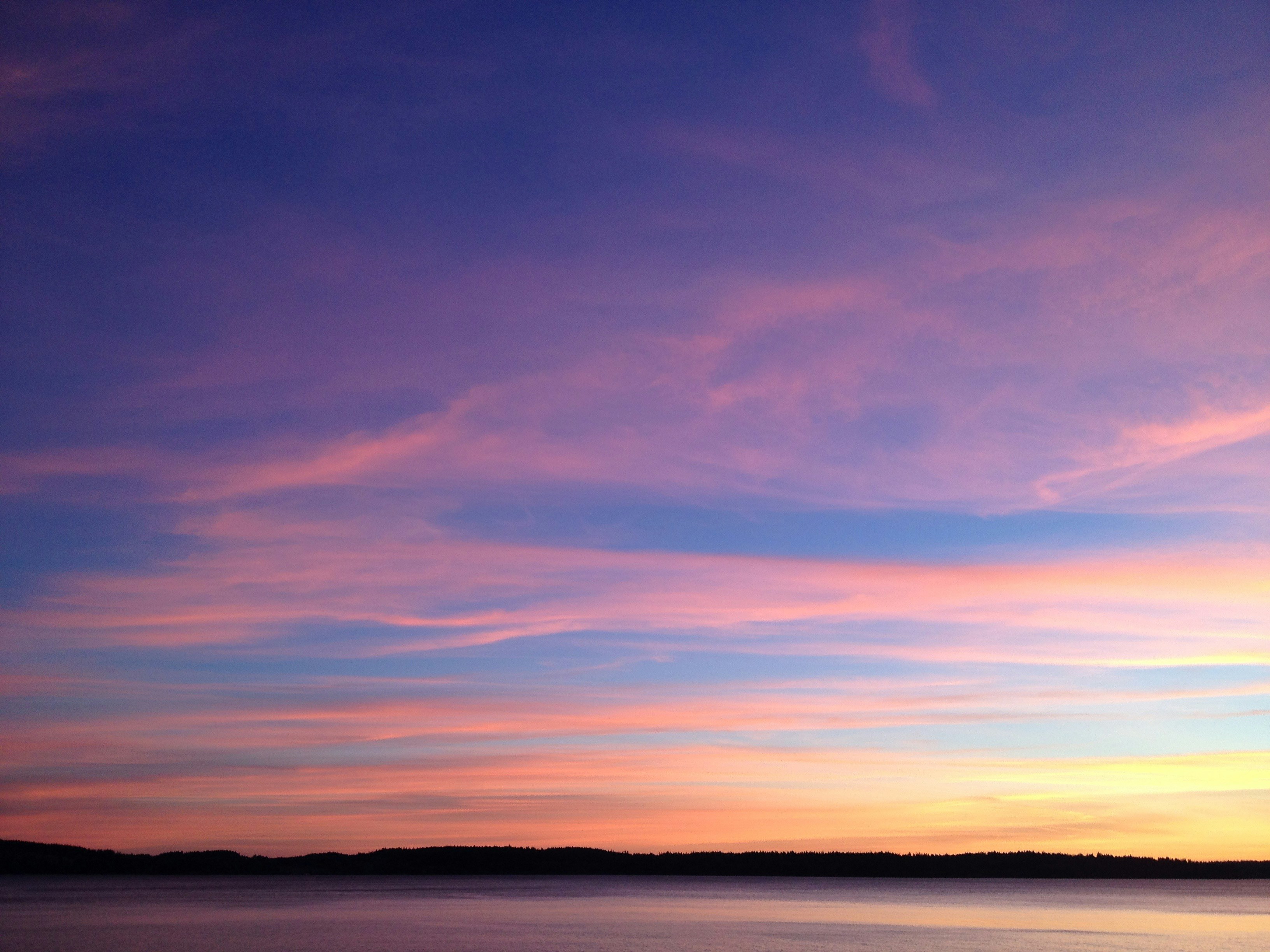 Sunset Over Calm Lake