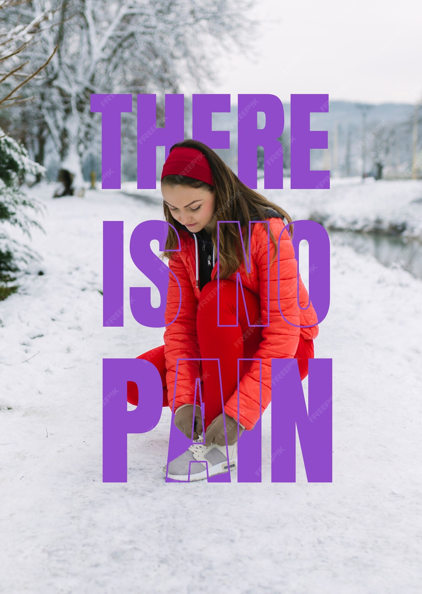 Winter Fitness Motivational Graphic