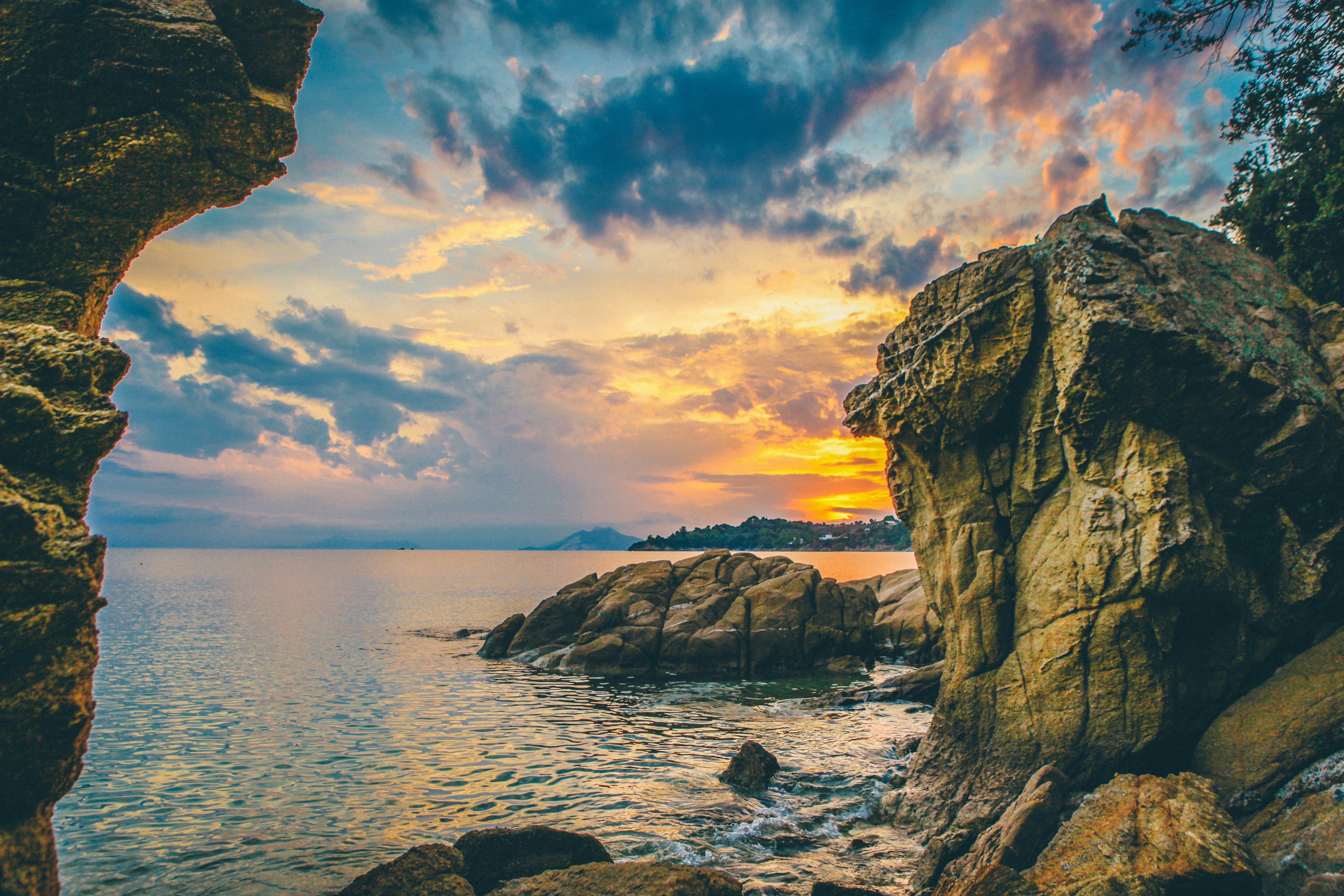 Rock Framed Coastal Sunset