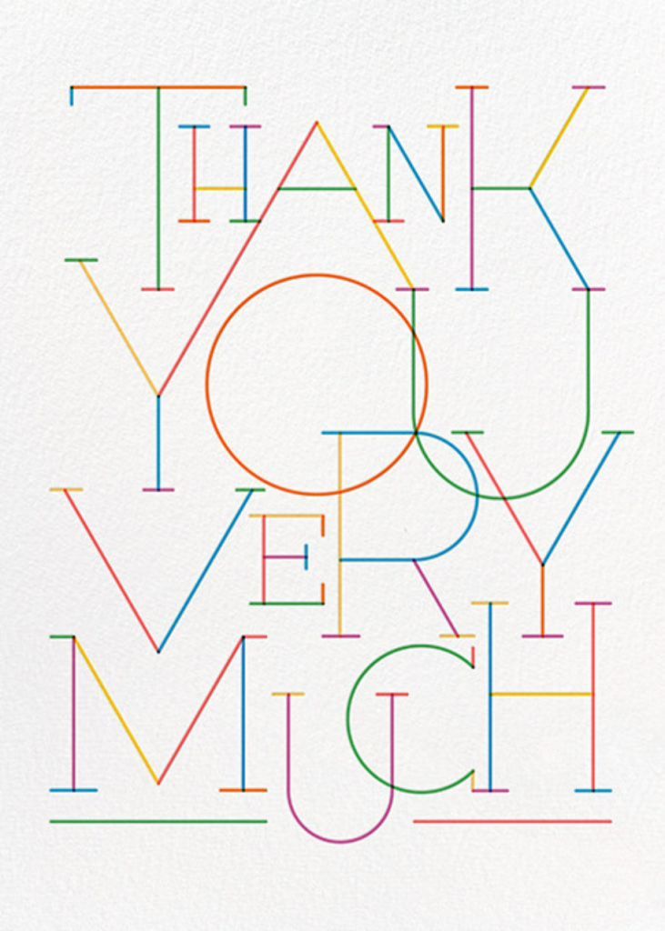 Thank You Very Much Typography