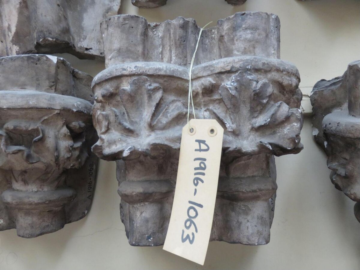 Tagged Plaster Architectural Column Capital
