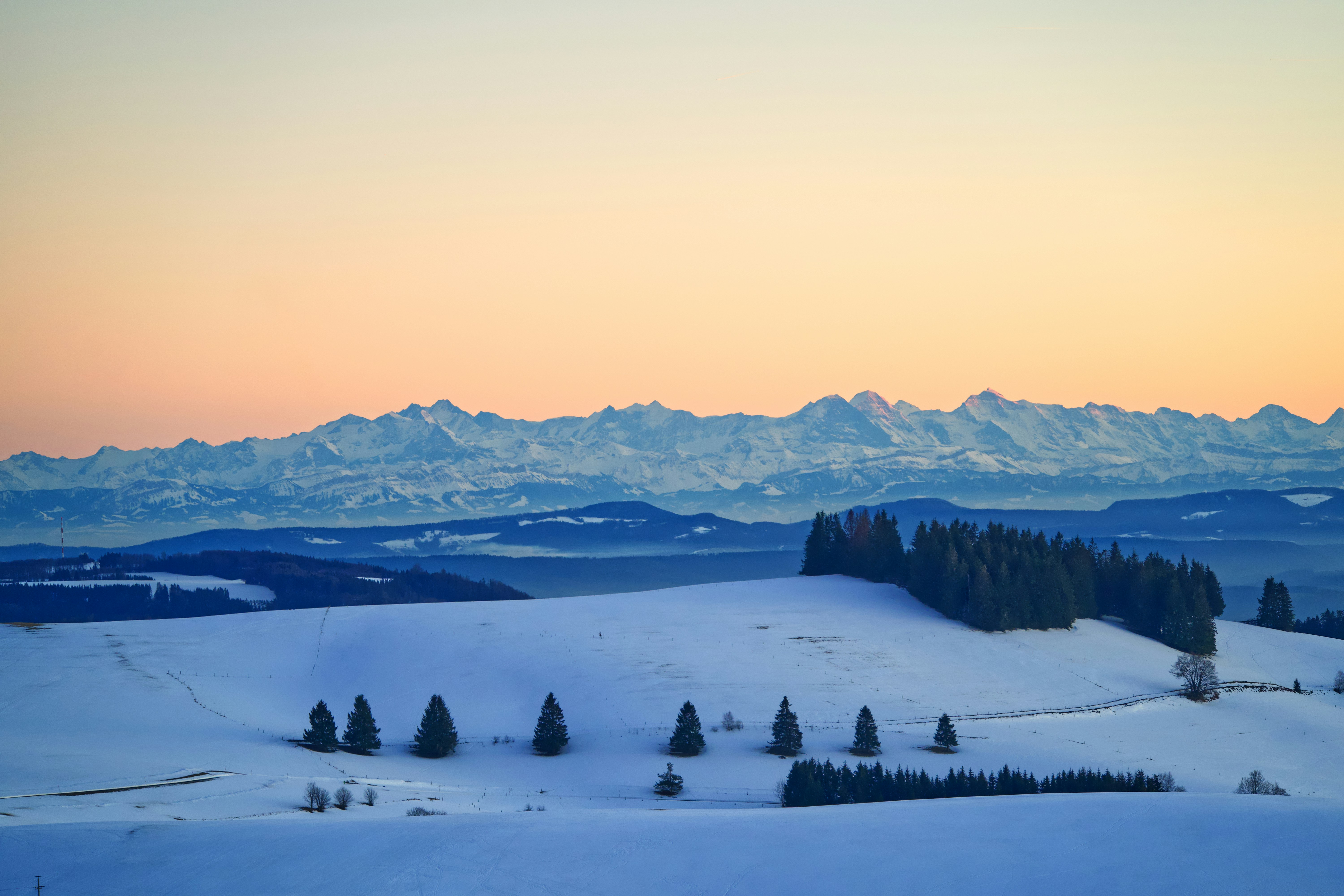 Snowy Winter Mountain Landscape