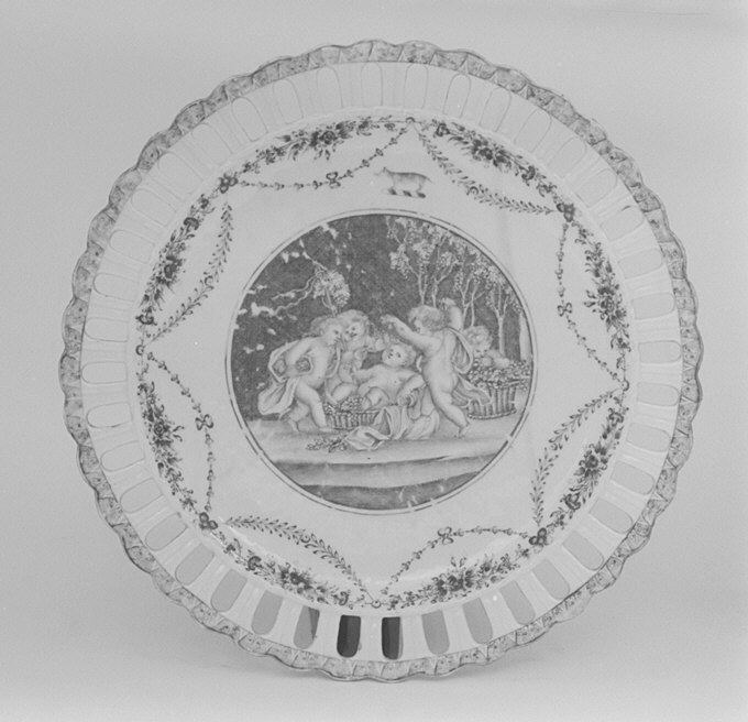 Antique Decorated Porcelain Plate