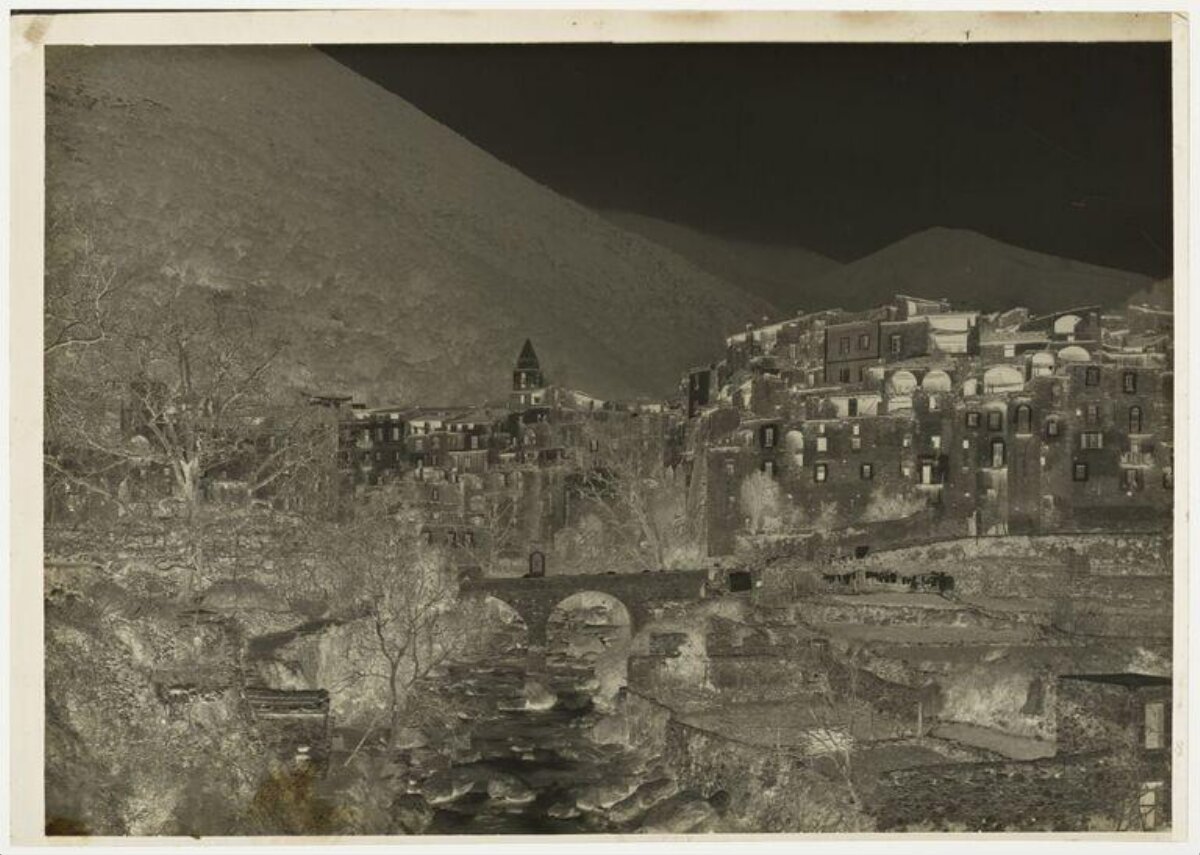 Vintage Hillside Village by River