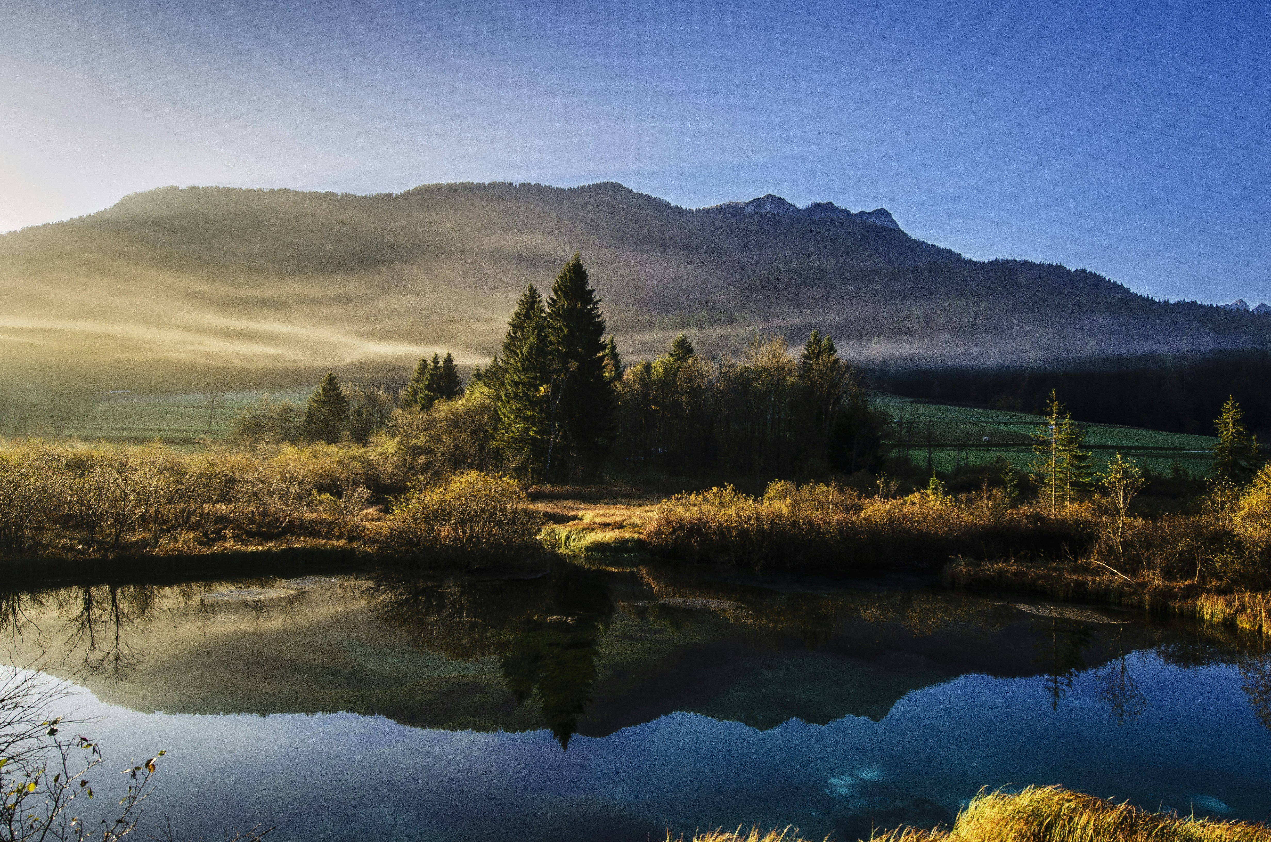 Morning Mountain Lake Reflection