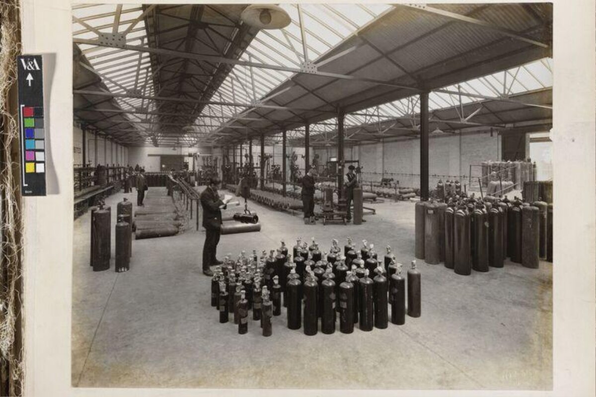 Vintage Gas Cylinder Manufacturing Workshop