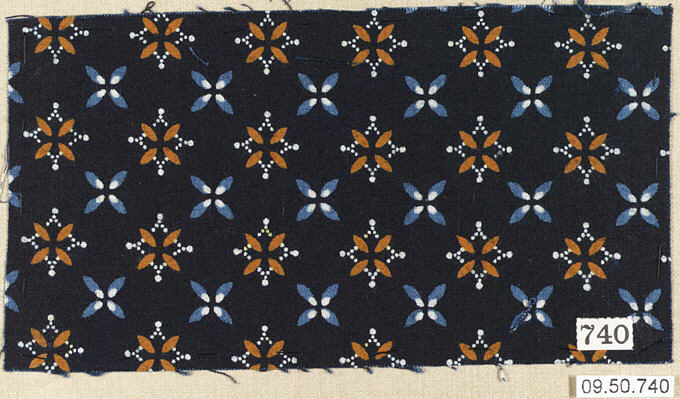 Floral Patterned Textile Sample Swatch