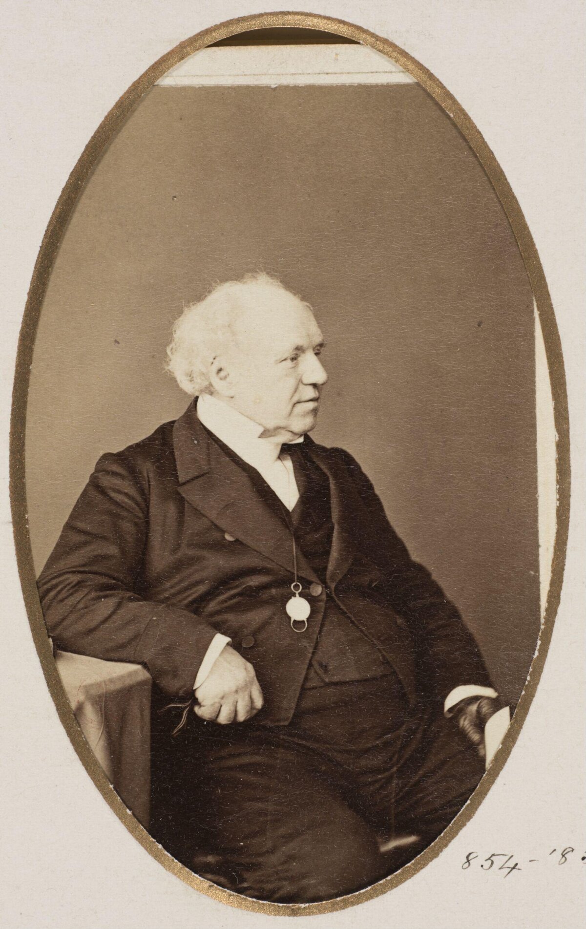 Oval Portrait of 19th Century Older Gentleman