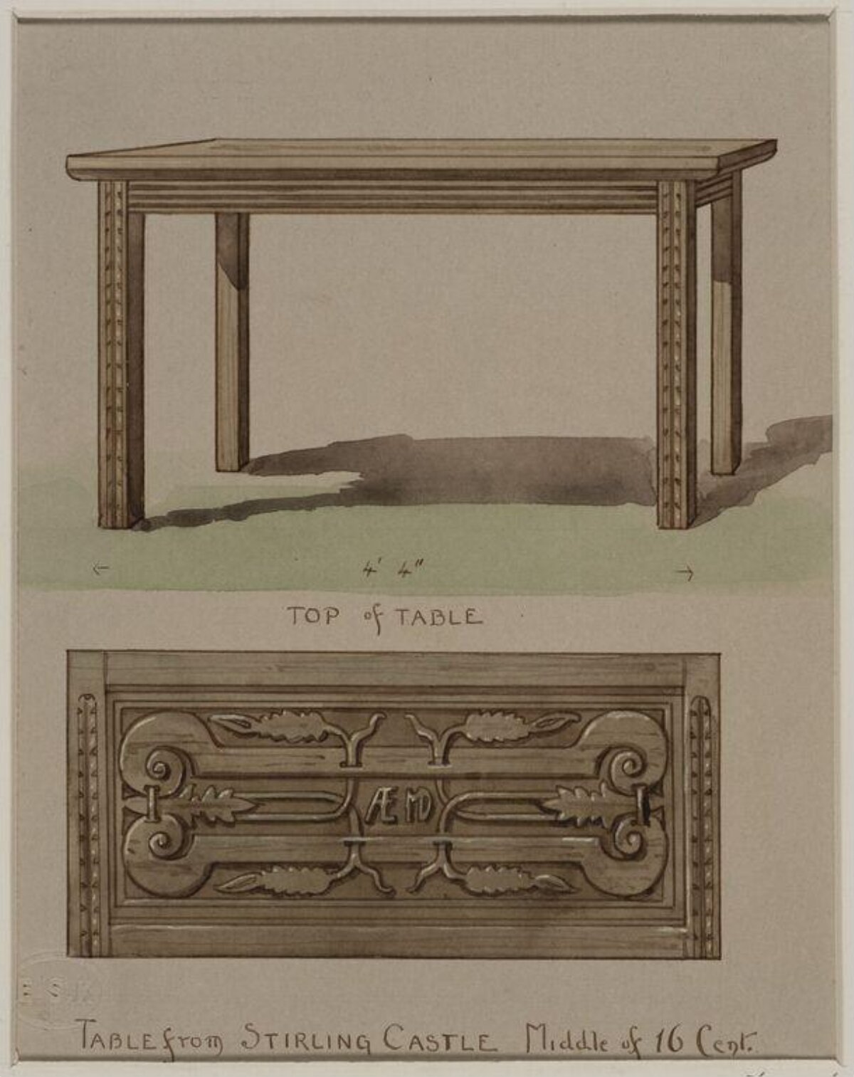 16th Century Table from Stirling Castle