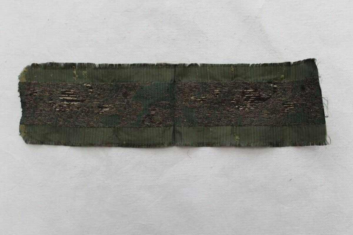 Ancient Green Woven Fabric Fragment