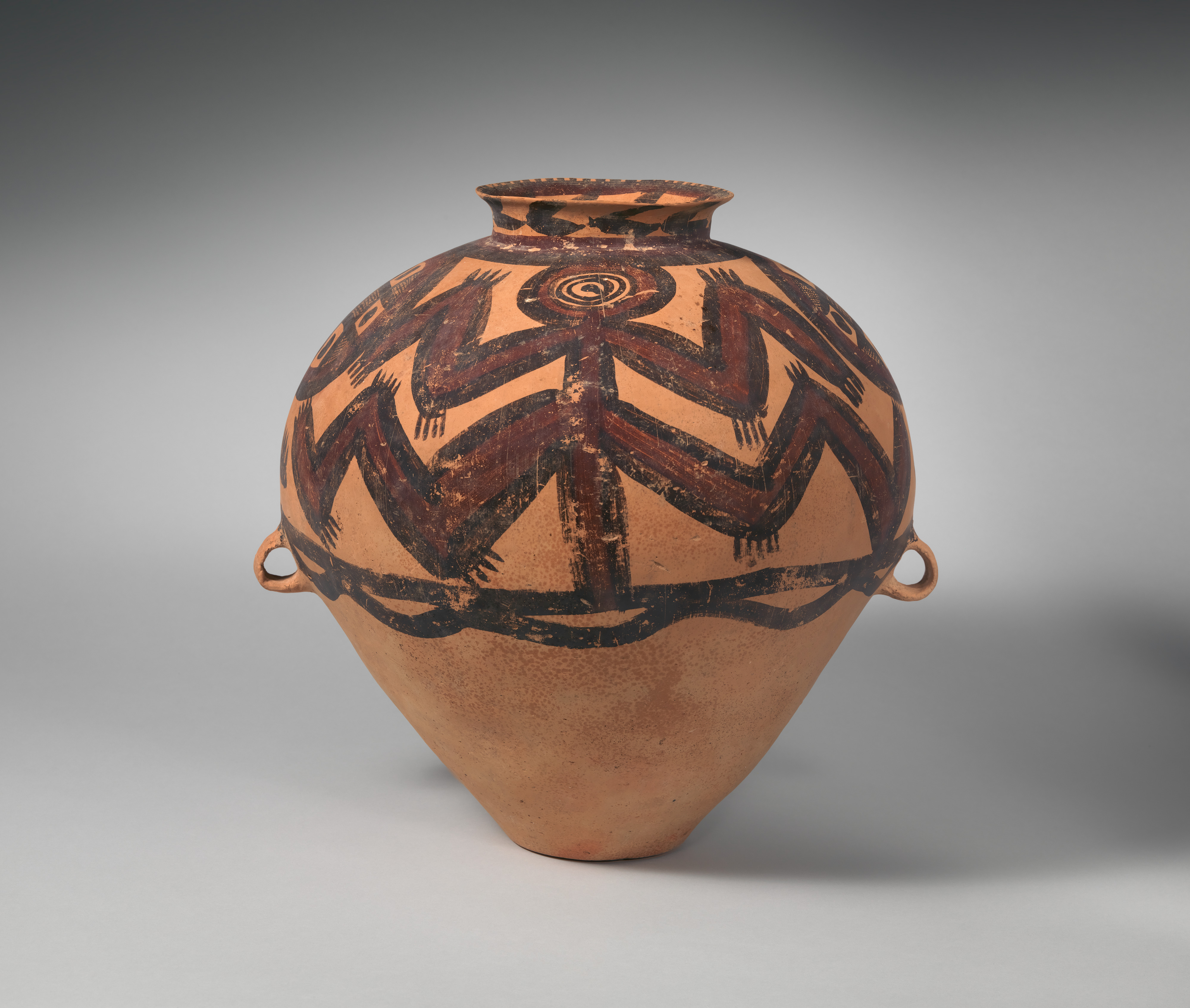 Frog Pattern Double-eared Painted Pot