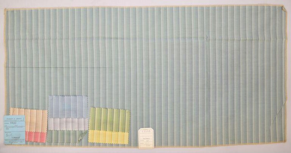 Vintage Textile Fabric Swatch Card