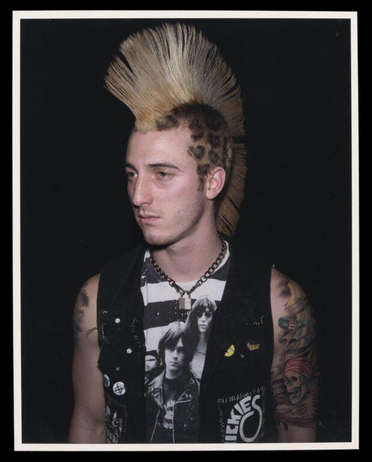 Punk Man with Blonde Mohawk