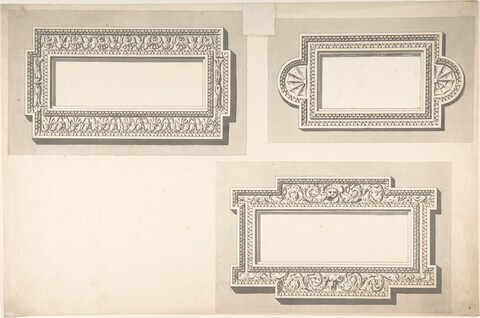 Three Decorative Frame Design Sketches