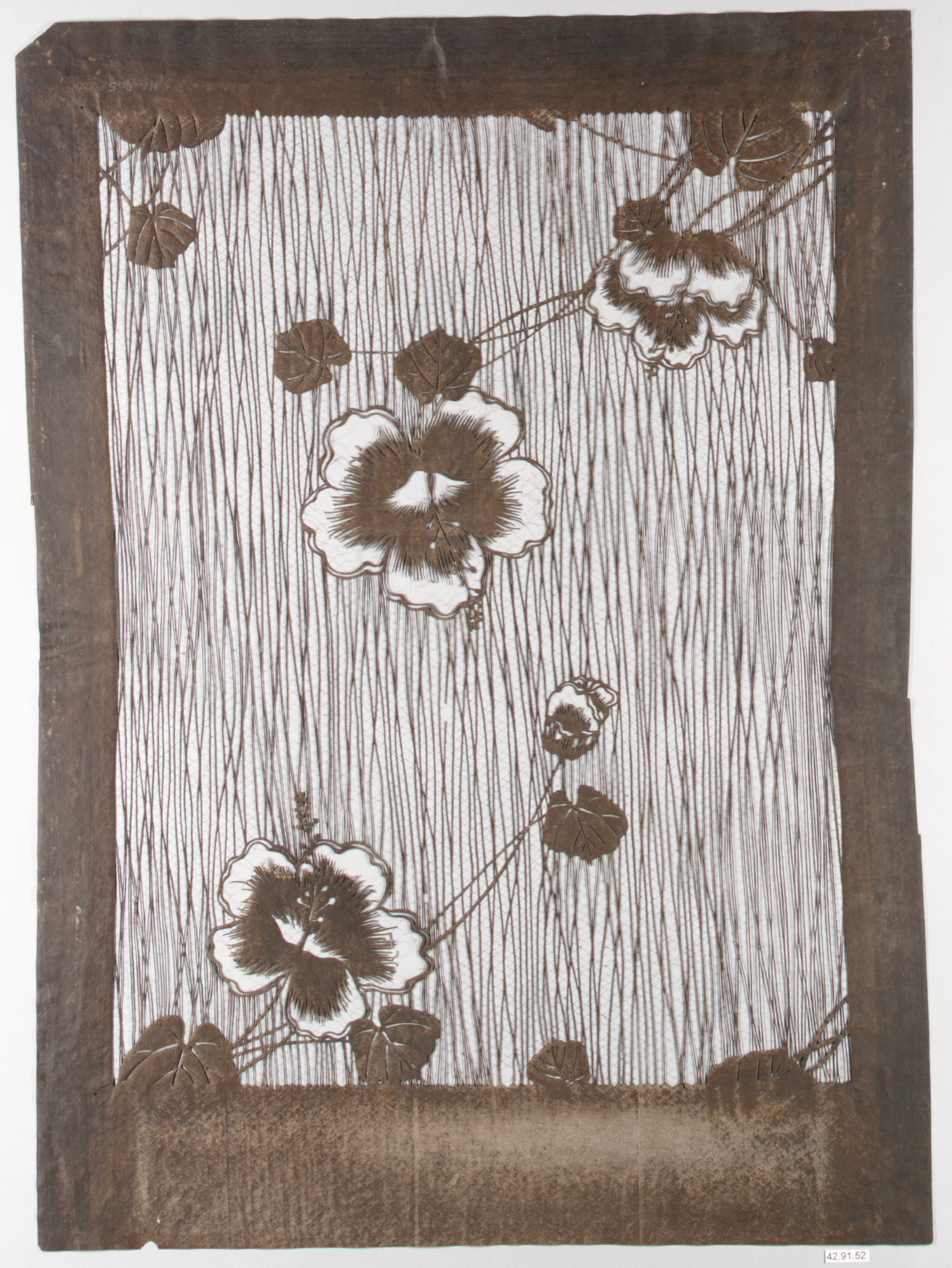 Hibiscus Flower Paper Stencil