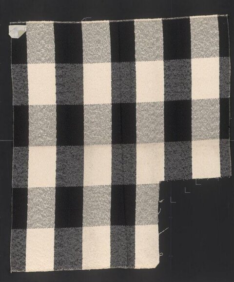Black and White Check Fabric Swatch