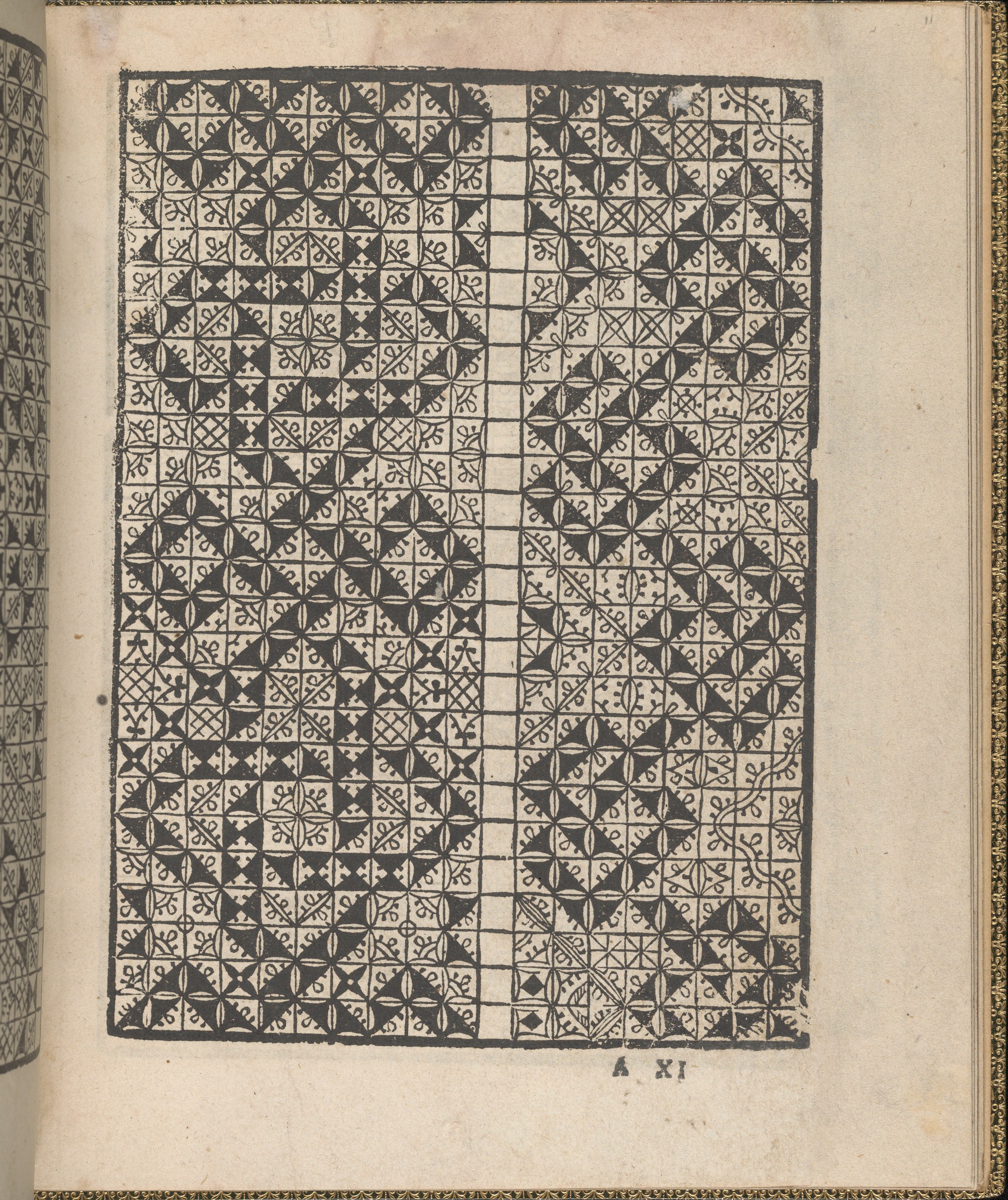 Antique Black and White Geometric Pattern
