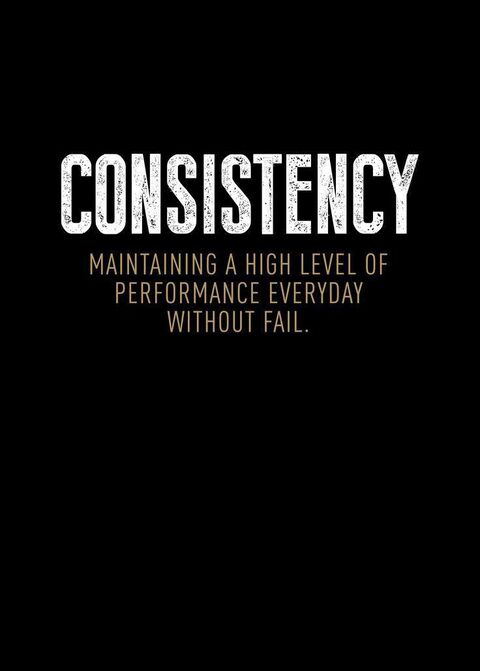 Consistency Definition Motivational Quote