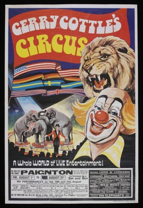 Vintage Gerry Cottle's Circus Poster