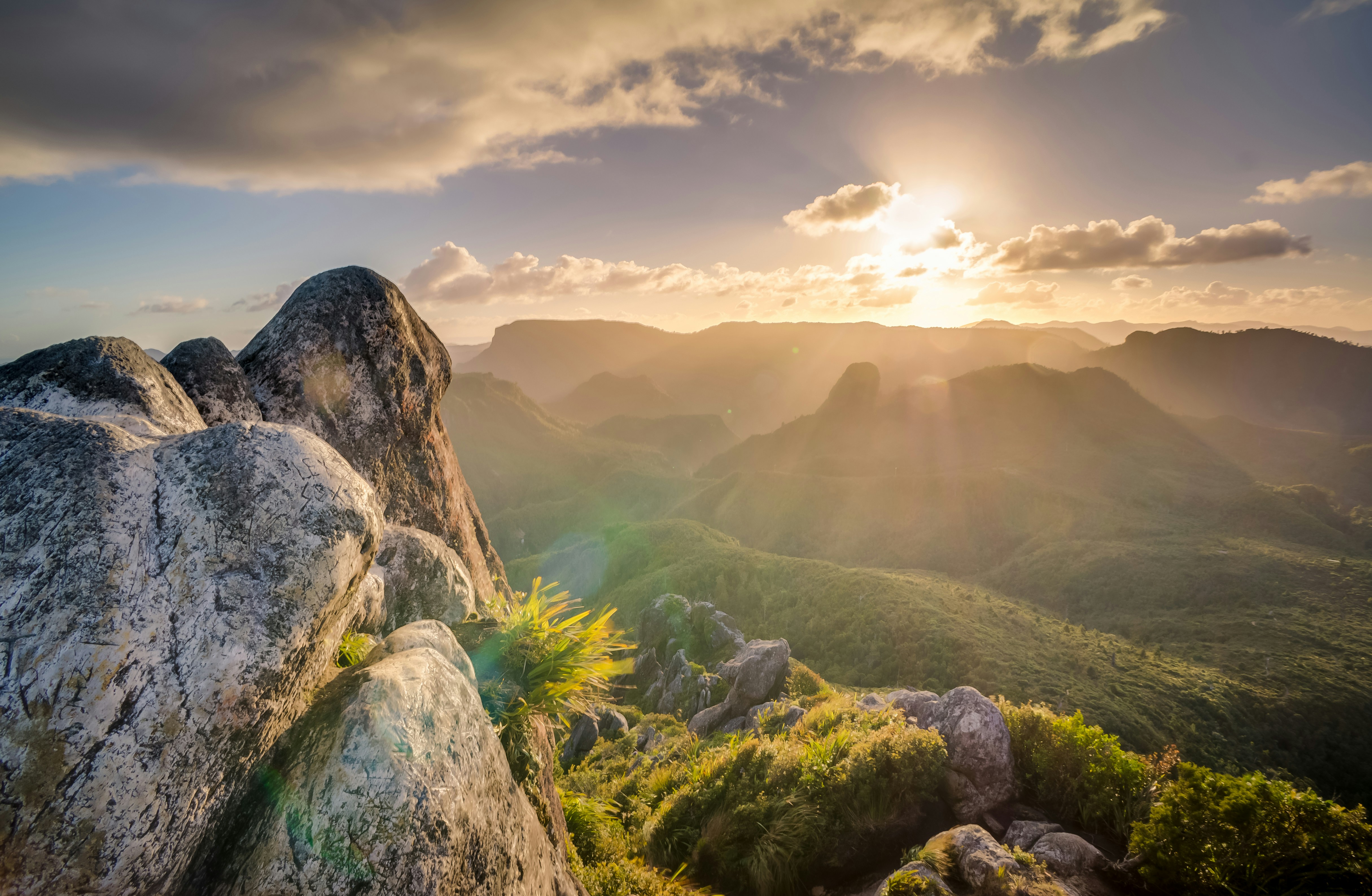 Sunrise Over Mountain Peaks