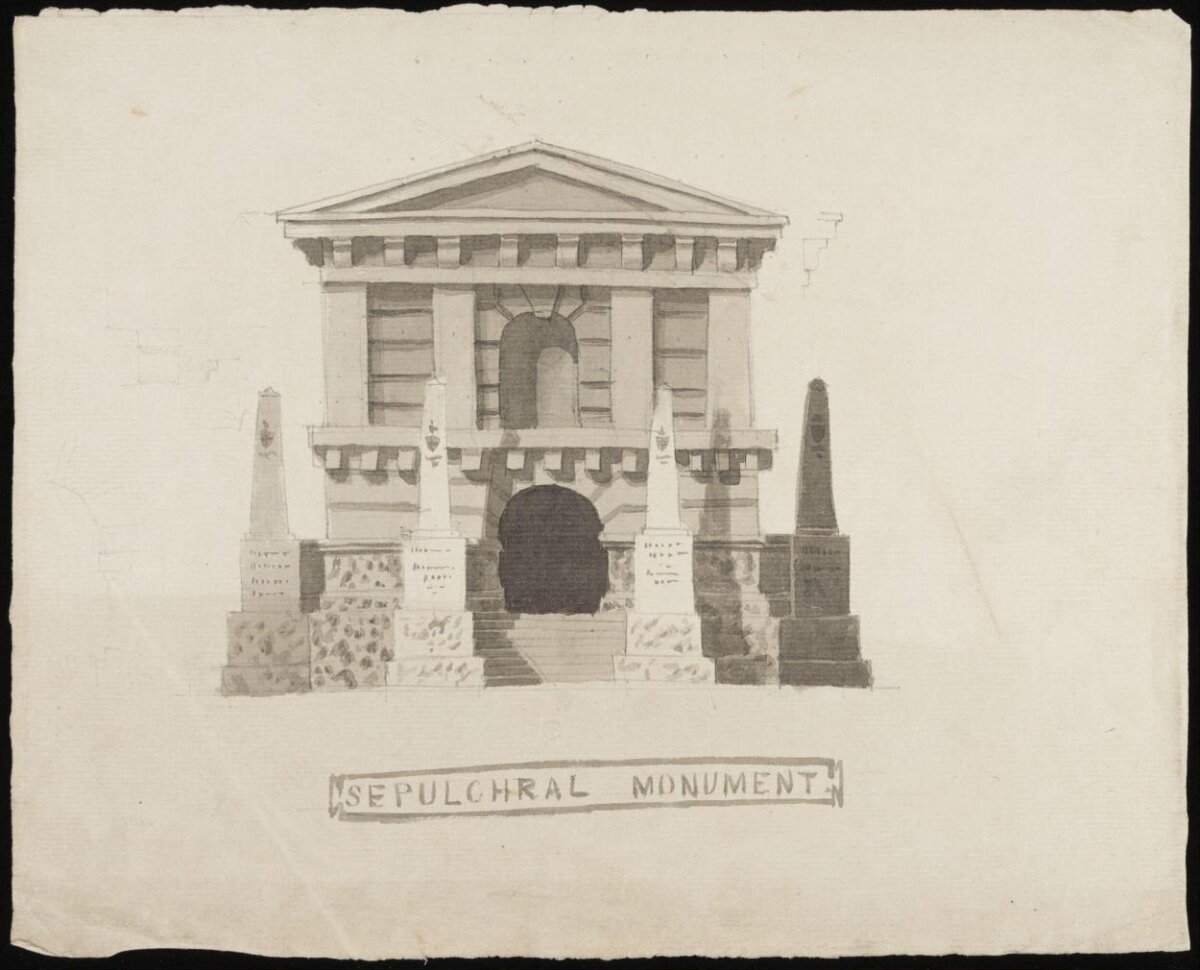 Sepulchral Monument Architectural Sketch — Attractions