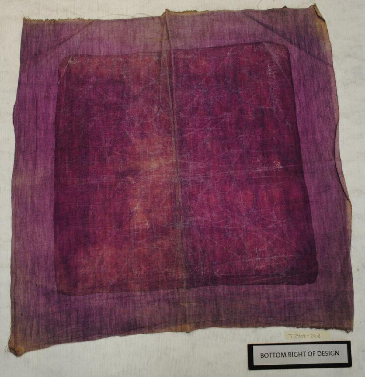 Ancient Purple Dyed Textile Artifact