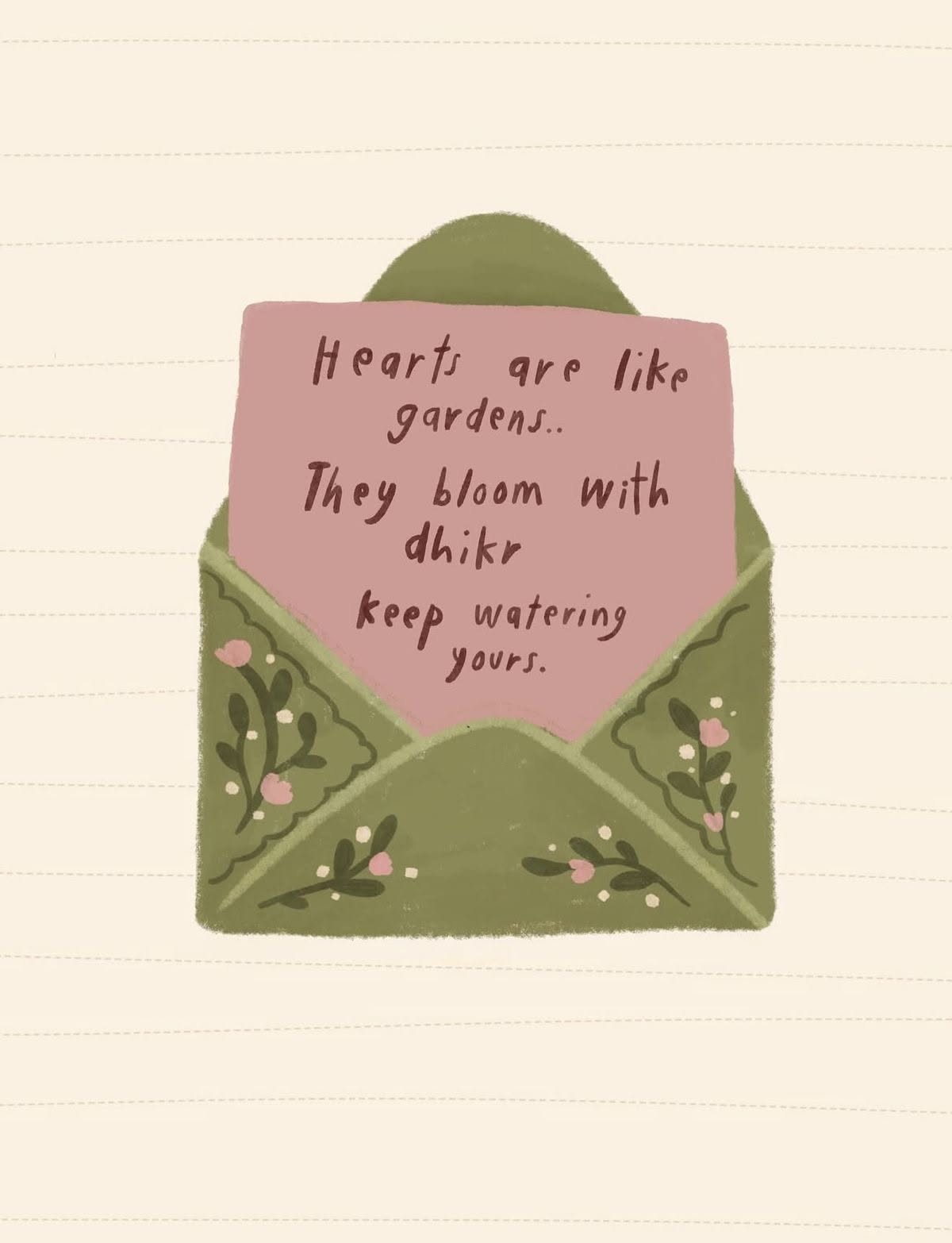 Inspirational Dhikr Quote Illustration