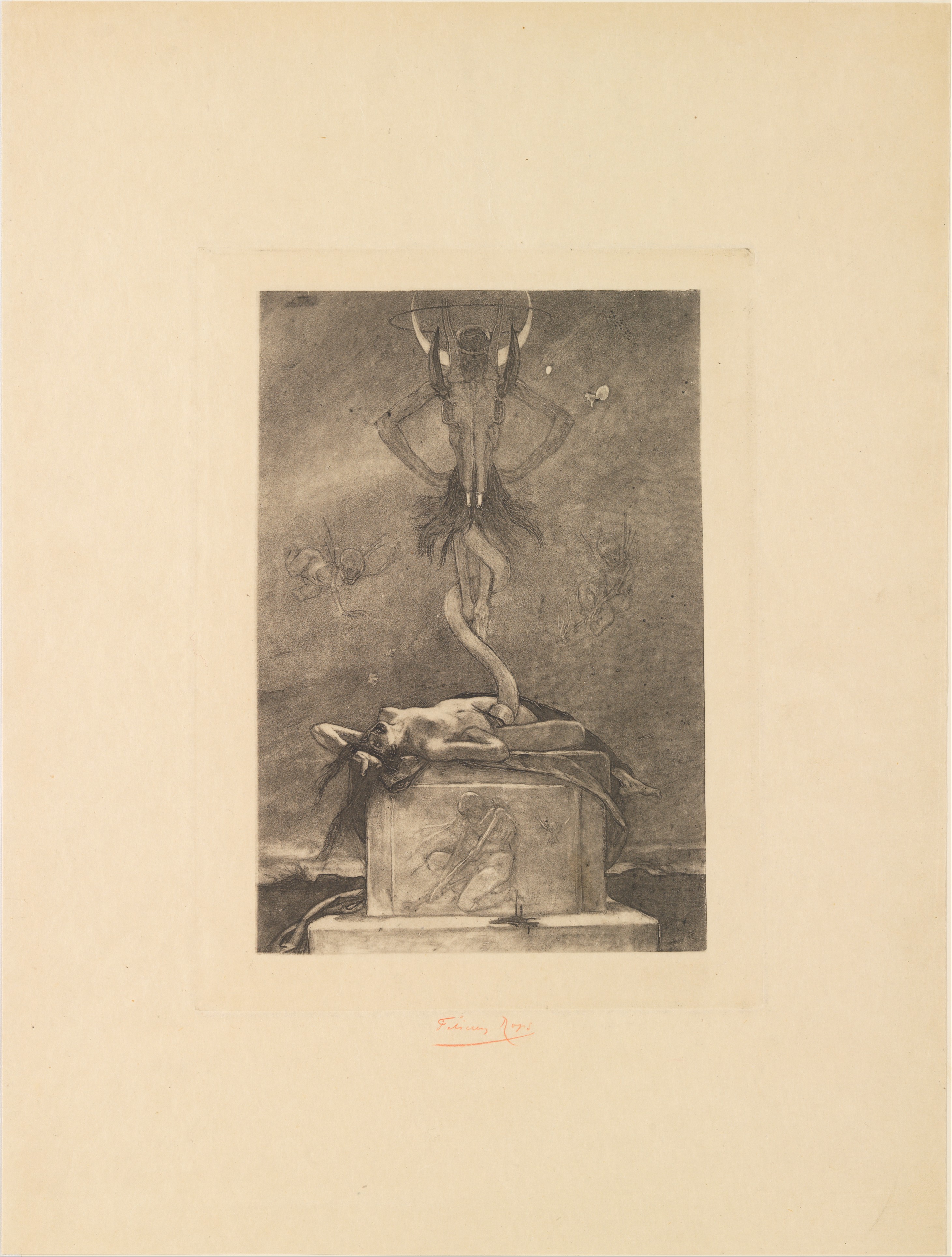 Surreal Dark Ritual Etching