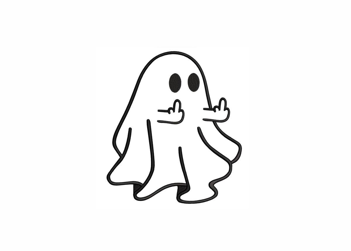 Naughty Cartoon Ghost Illustration