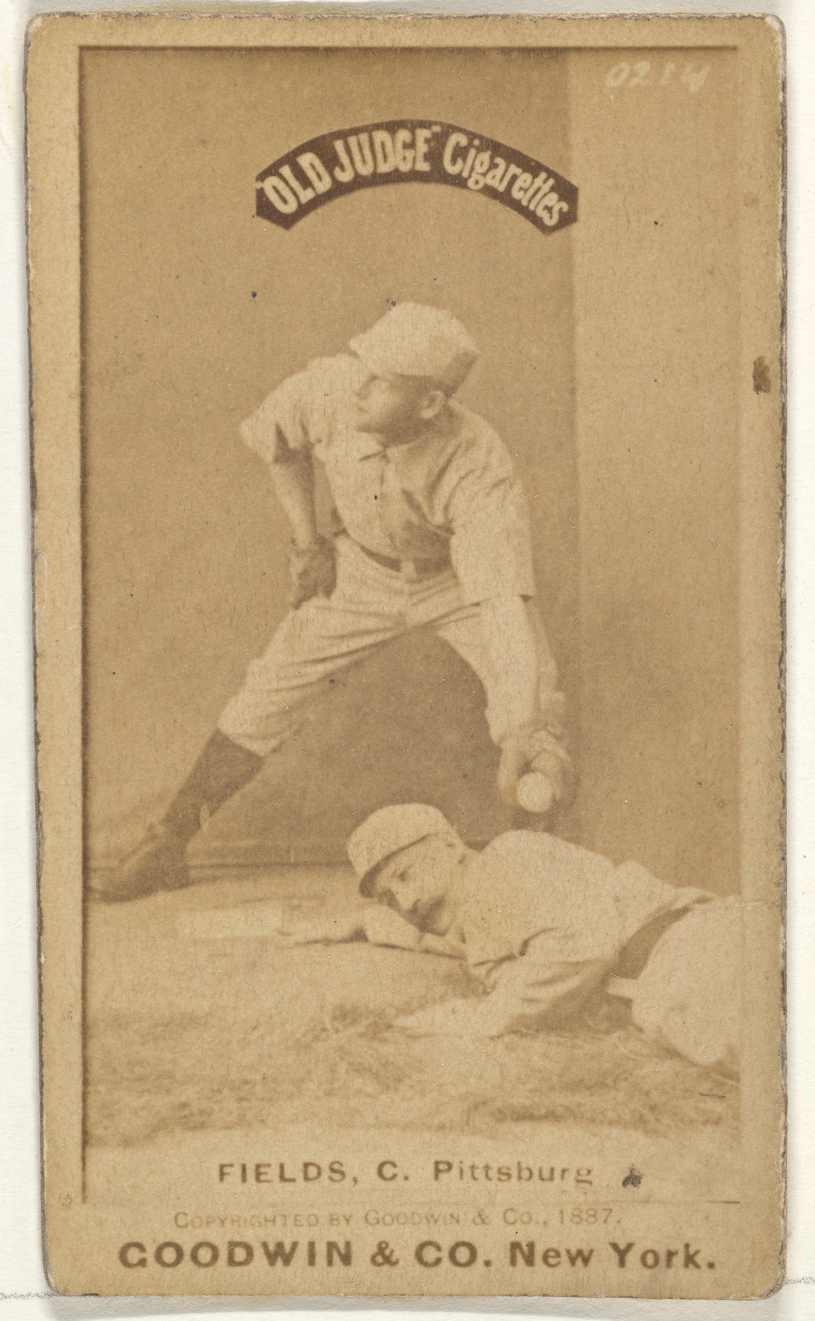 1887 Old Judge Pittsburgh Baseball Cigarette Card