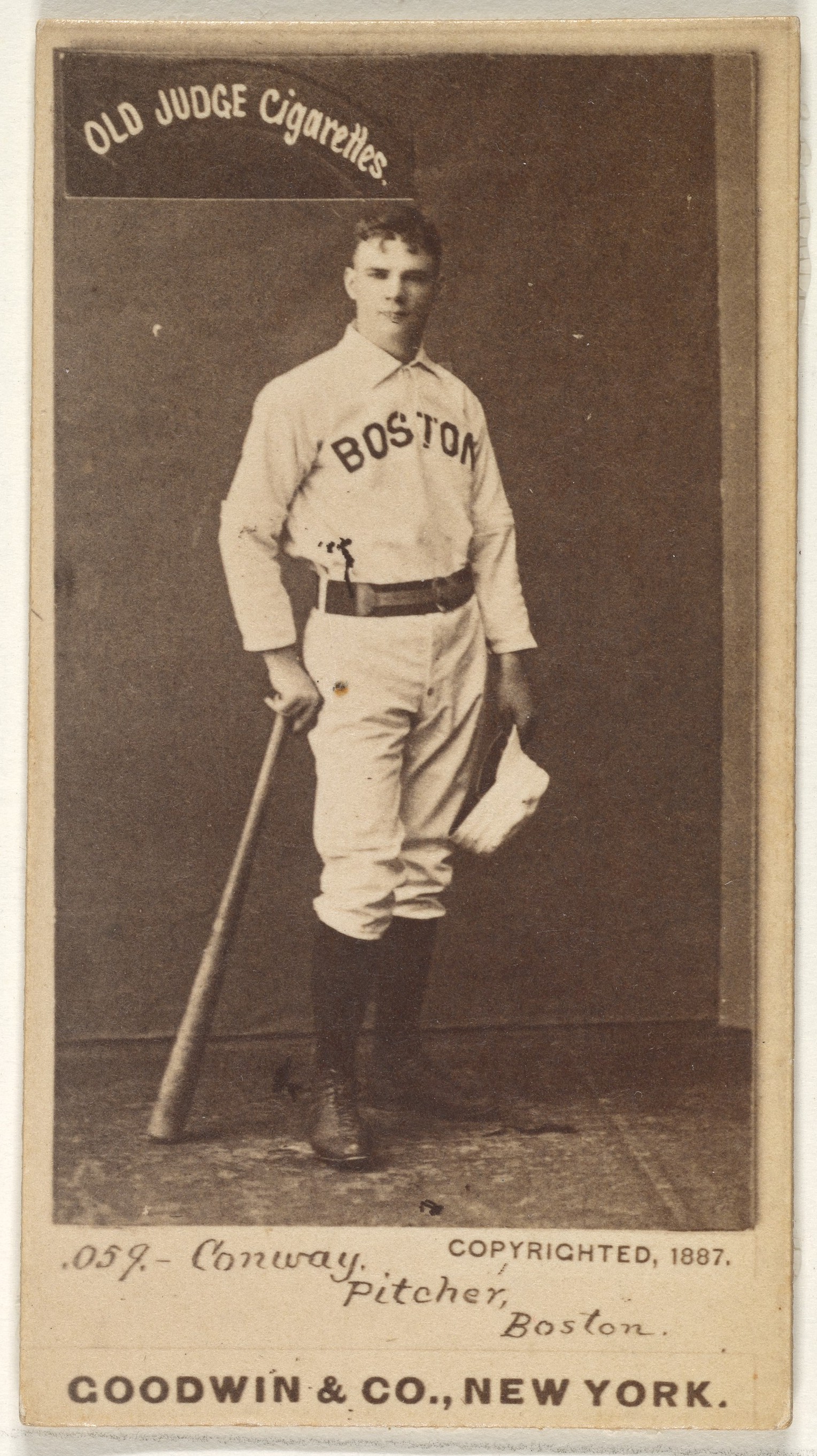 1887 Boston Pitcher Conway Baseball Card