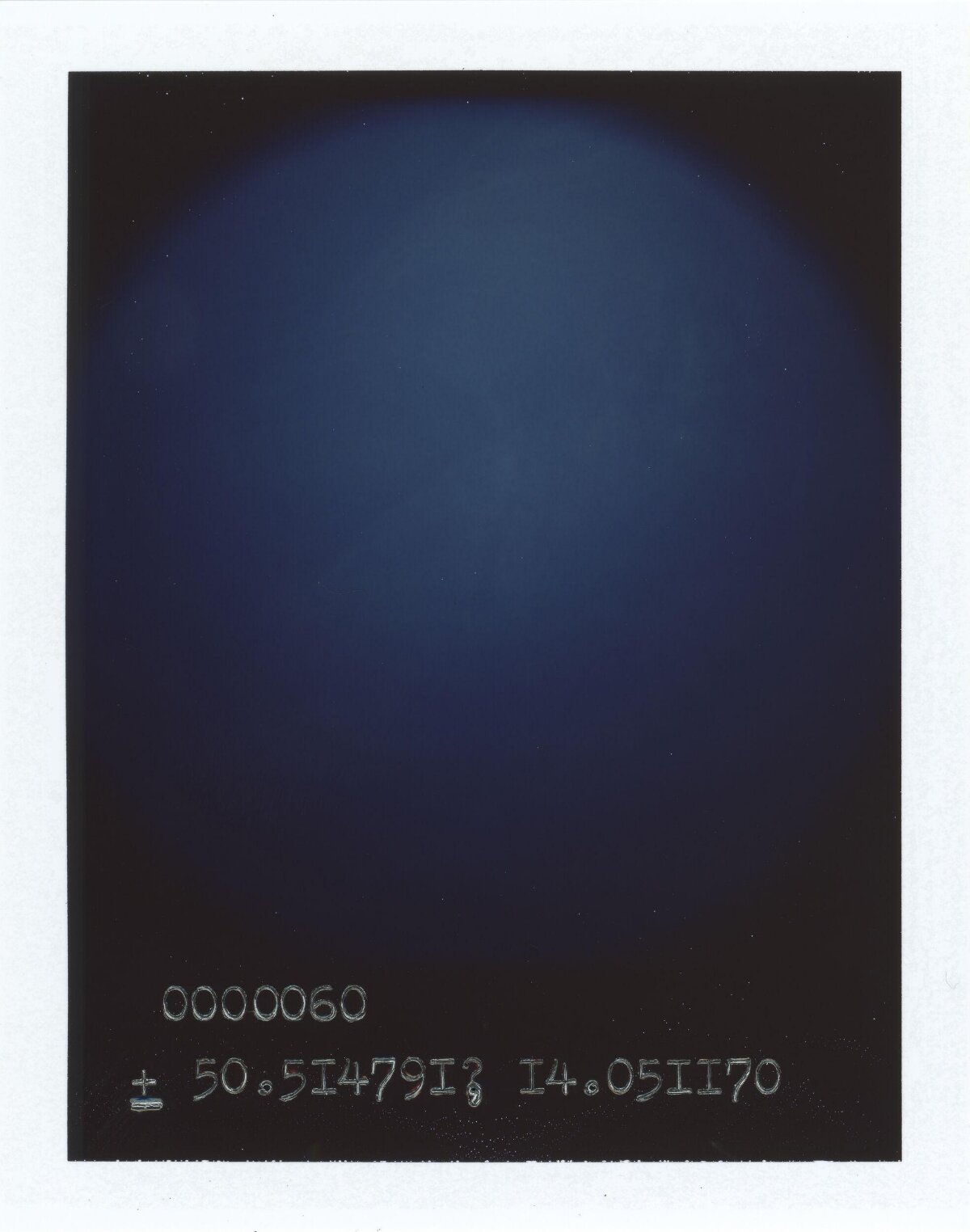 Handwritten Coordinates on Dark Blue Background